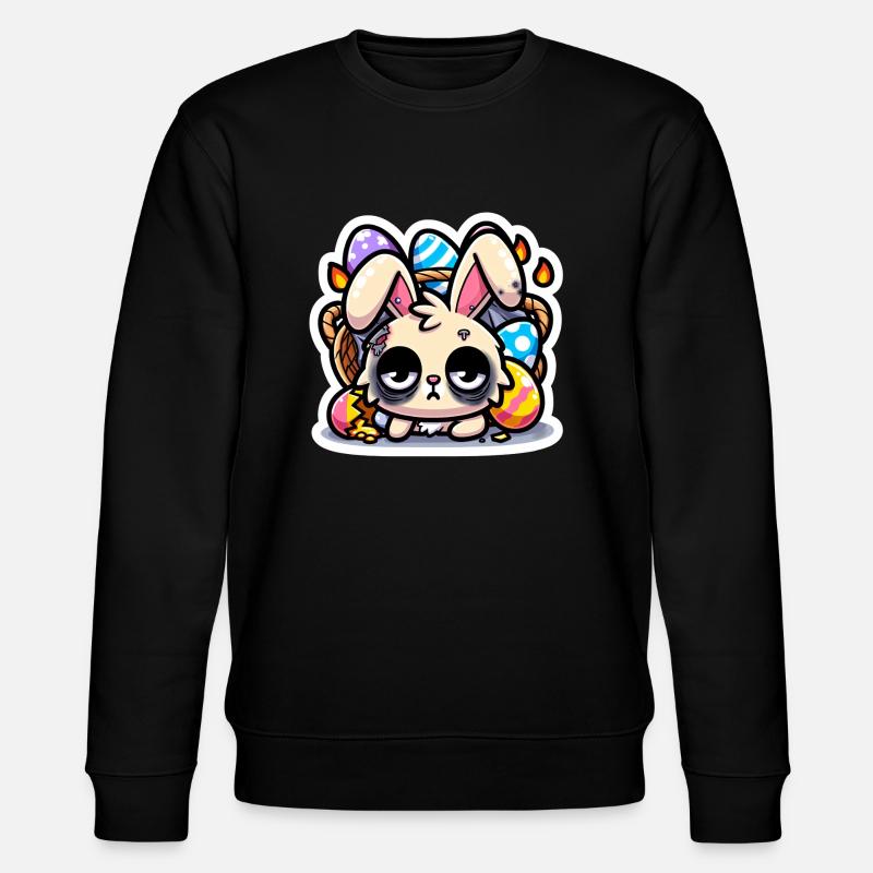 Burnout Bunny - Stanley/Stella Unisex Bio-Sweatshirt CHANGER  - Schwarz