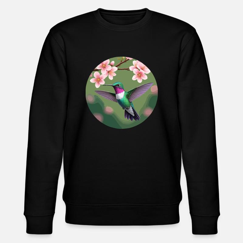 Colibri près d’une fleur - Sweat bio CHANGER Stanley/Stella Unisexe - noir