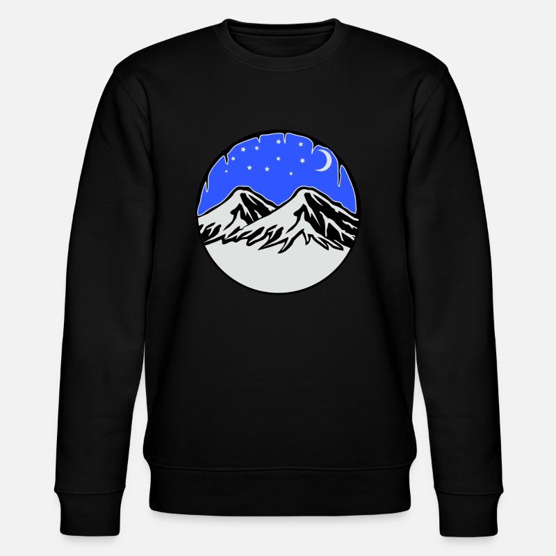 sternenhimmel berge - Stanley/Stella Unisex Bio-Sweatshirt CHANGER  - Schwarz