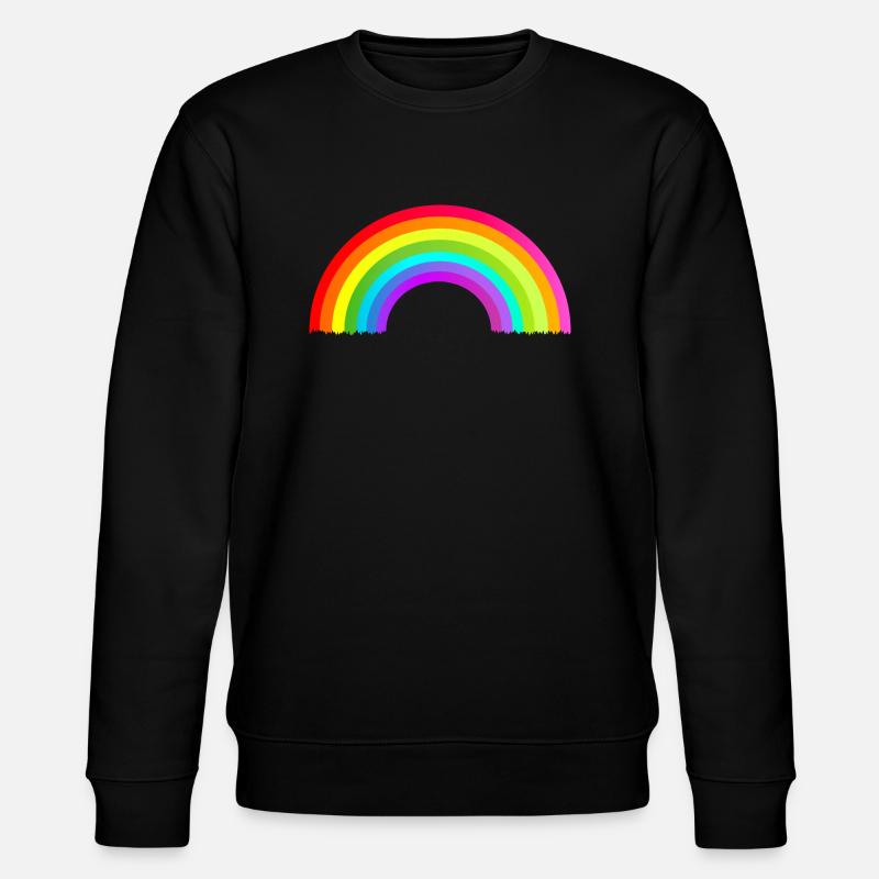 bunter Regenbogen - Stanley/Stella Unisex Bio-Sweatshirt CHANGER  - Schwarz