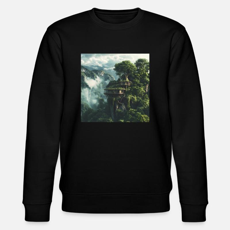Treehouse - Stanley/Stella Unisex Bio-Sweatshirt CHANGER  - Schwarz