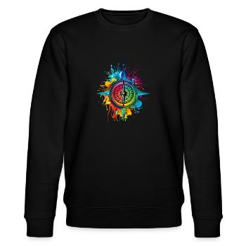 Compass - Stanley/Stella CHANGER Unisex Organic Sweatshirt - black - Front - Nik (191cm) & Marisol (170cm)