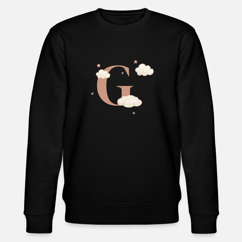 Lettre g nuages étoiles - Sweat bio CHANGER Stanley/Stella Unisexe - noir