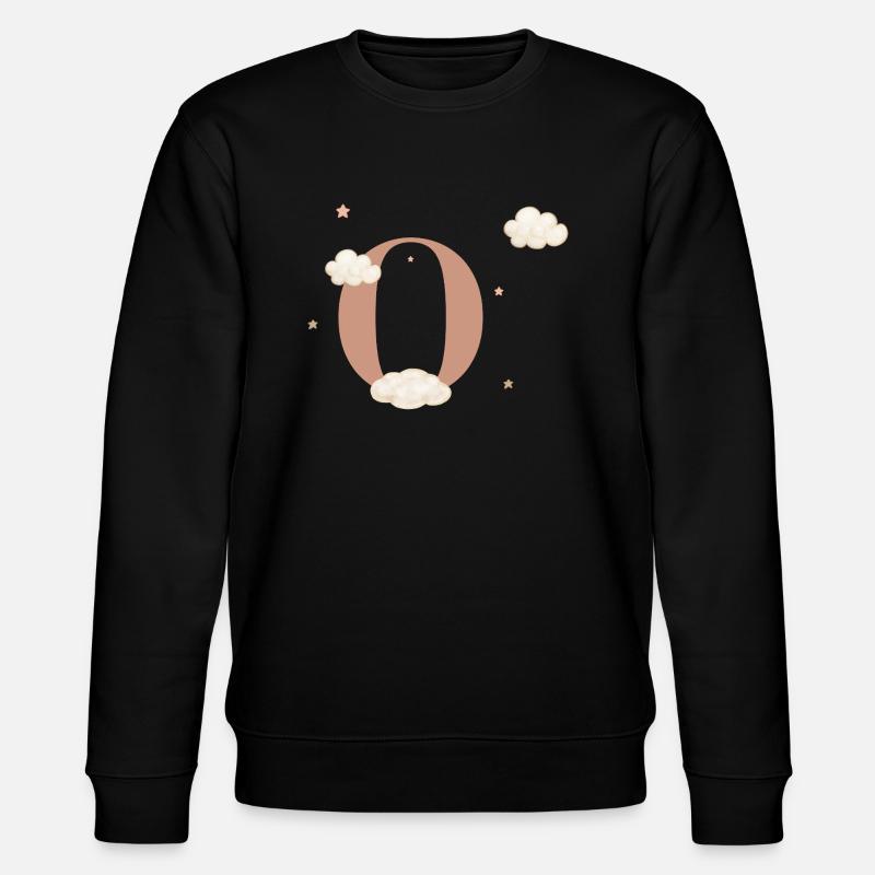 Lettre o nuages étoiles - Sweat bio CHANGER Stanley/Stella Unisexe - noir