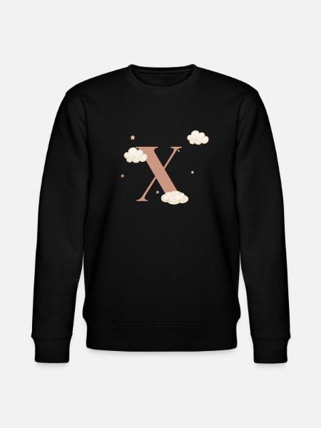 Letter x clouds stars - Stanley/Stella CHANGER Unisex Organic Sweatshirt - black