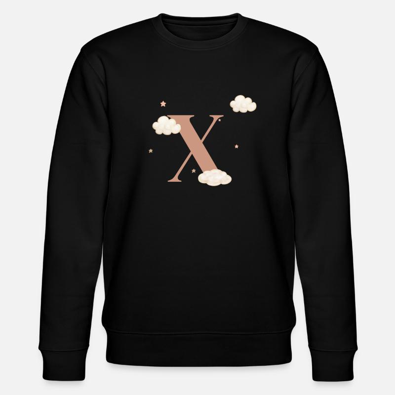 Letter x clouds stars - Stanley/Stella CHANGER Unisex Organic Sweatshirt - black
