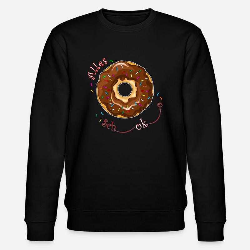 Beignet au chocolat - Sweat bio CHANGER Stanley/Stella Unisexe - noir