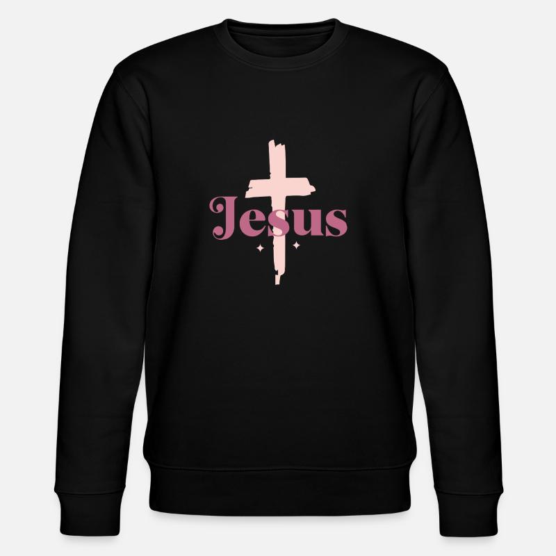 Kreuz - Stanley/Stella Unisex Bio-Sweatshirt CHANGER  - Schwarz