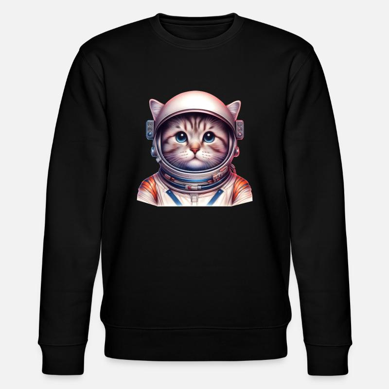 Space_cat - Stanley/Stella CHANGER Unisex Organic Sweatshirt - black