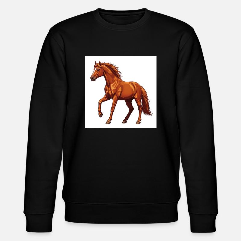 Das Pferd: Ein edles Tier - Stanley/Stella Unisex Bio-Sweatshirt CHANGER  - Schwarz