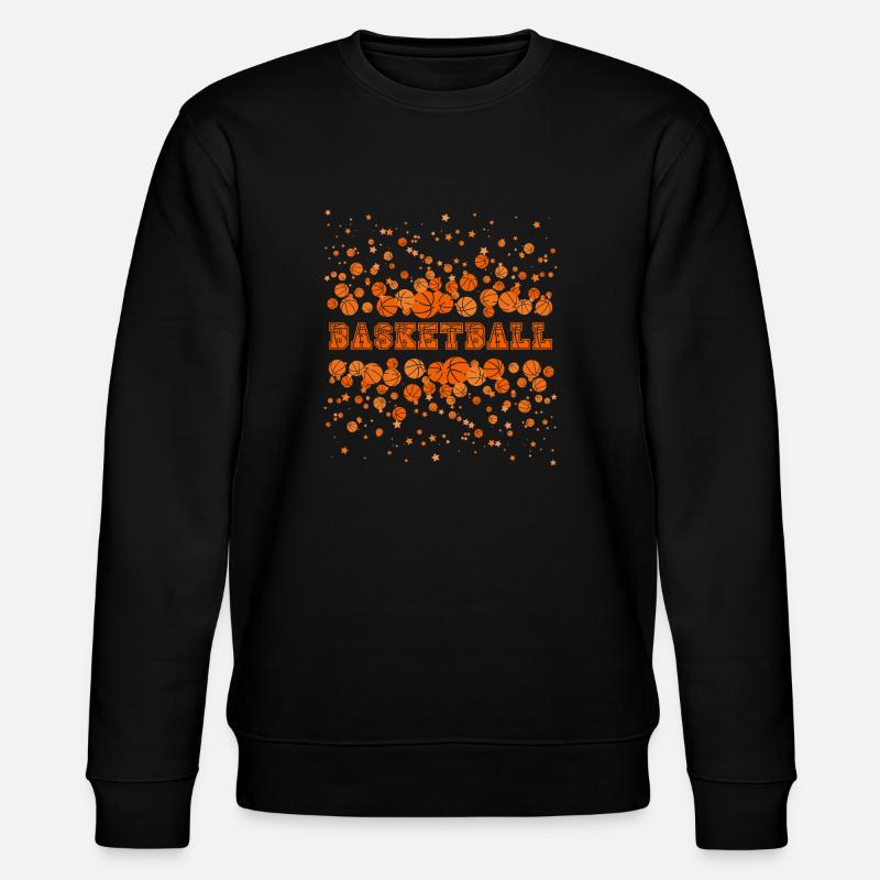 Basketball Fun Konfetti Design - Stanley/Stella Unisex Bio-Sweatshirt CHANGER  - Schwarz