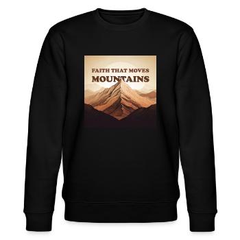 GLAUBE, DER BERGE VERSETZT - Stanley/Stella Unisex Bio-Sweatshirt CHANGER  - Schwarz - Vorne - Nik (191cm) & Marisol (170cm)