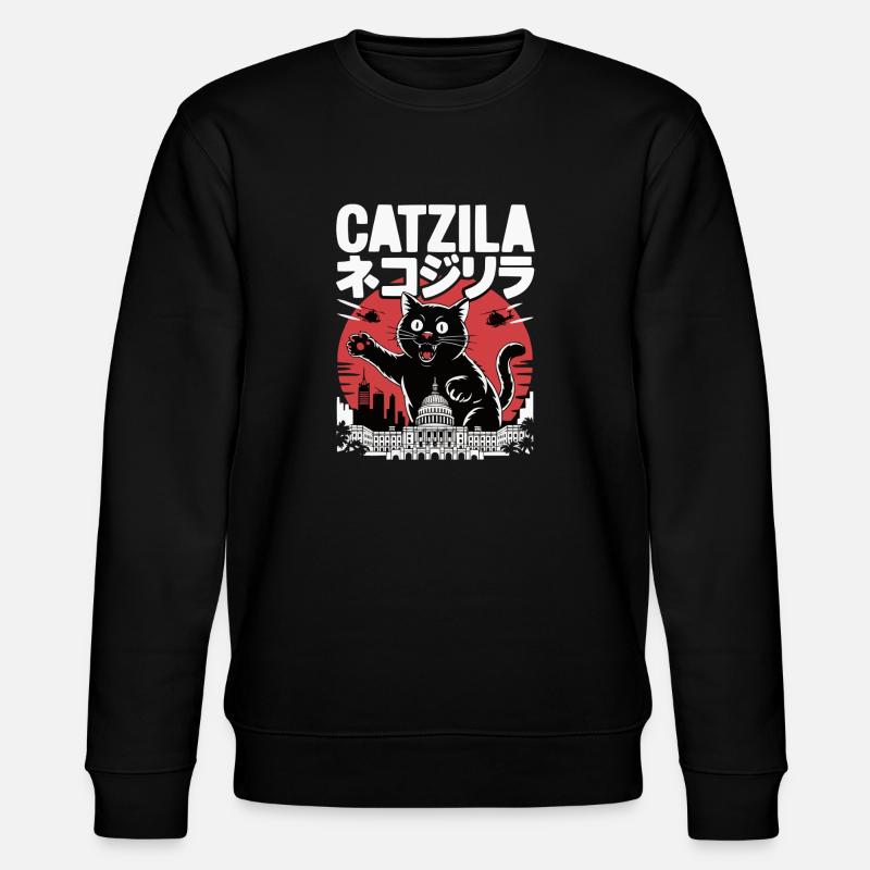 Catzilla Catzilla - Stanley/Stella CHANGER Unisex Organic Sweatshirt - black