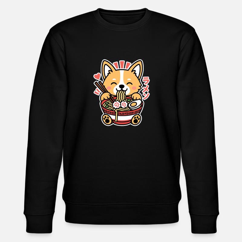 Ramen Noodles Fox - Stanley/Stella Unisex Bio-Sweatshirt CHANGER  - Schwarz