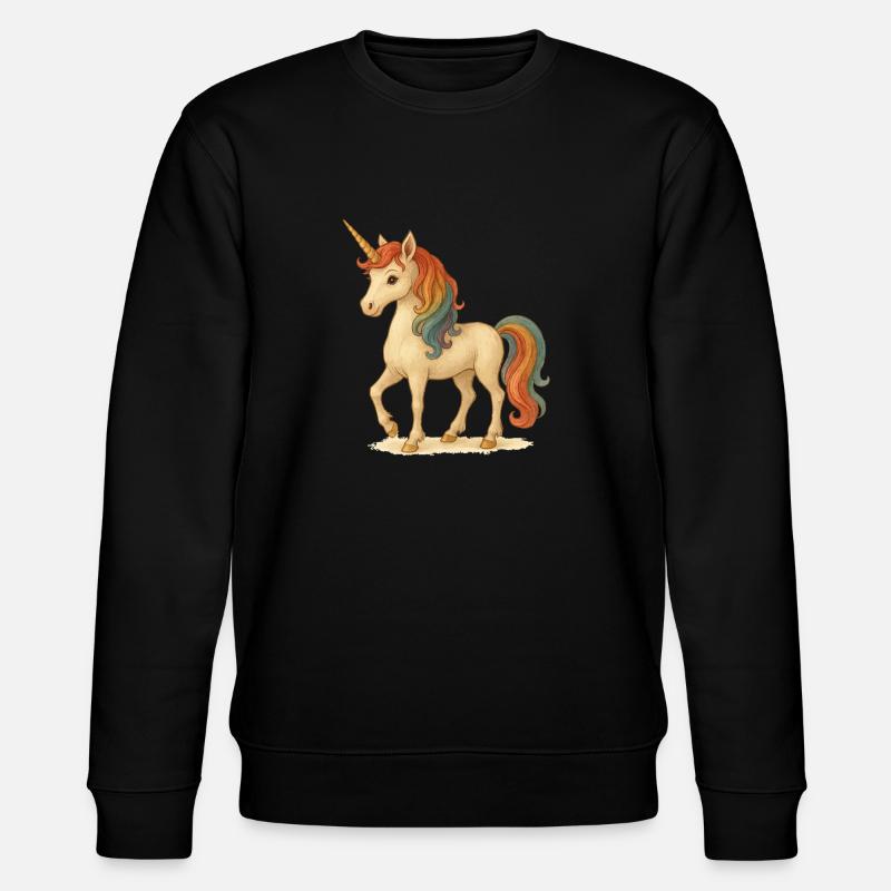 einhorn - Stanley/Stella Unisex Bio-Sweatshirt CHANGER  - Schwarz