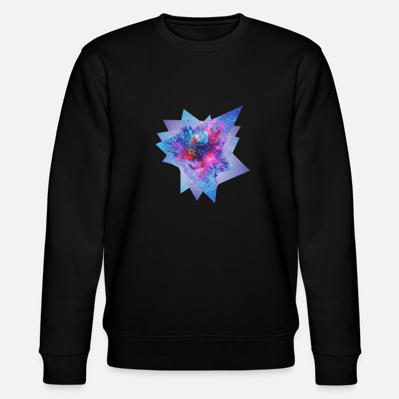Fractal Pulse - Stanley/Stella CHANGER Unisex Organic Sweatshirt - black