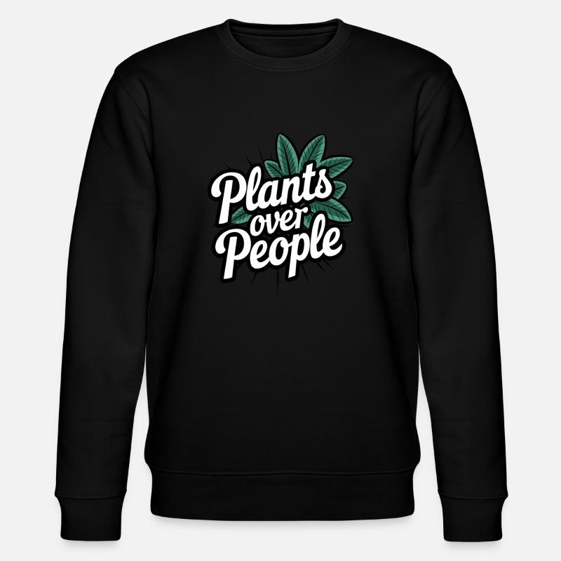 Plants Over People - Stanley/Stella Unisex Bio-Sweatshirt CHANGER  - Schwarz