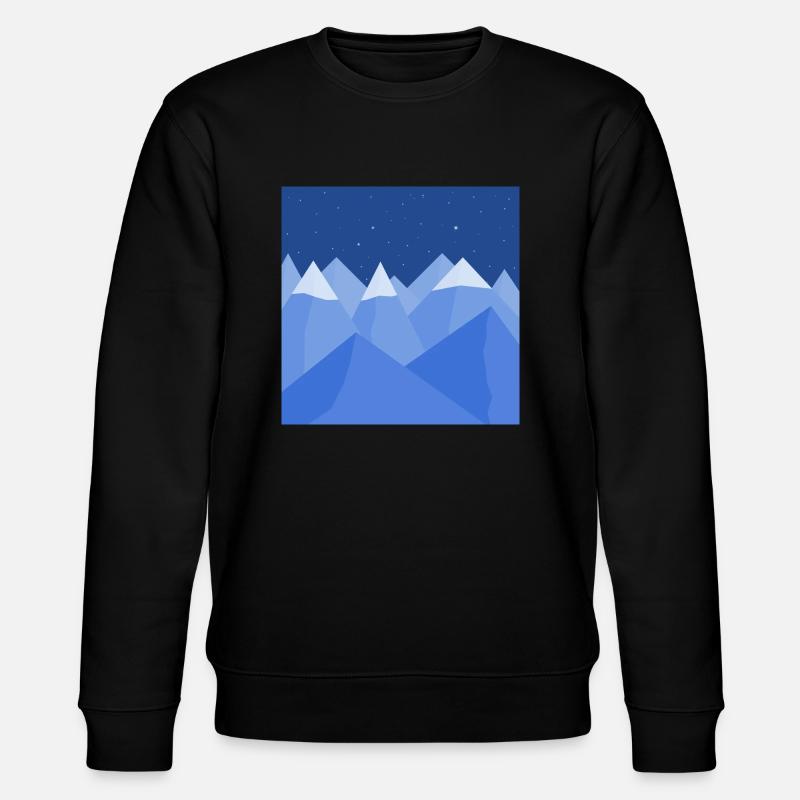 Blaue Landschaft - Stanley/Stella Unisex Bio-Sweatshirt CHANGER  - Schwarz