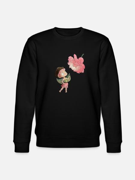 Magical fairy with peony - Stanley/Stella CHANGER Unisex Organic Sweatshirt - black