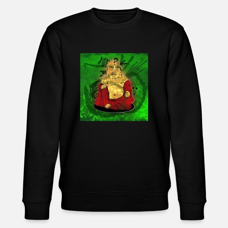 Buddha - Stanley/Stella Unisex Bio-Sweatshirt CHANGER  - Schwarz
