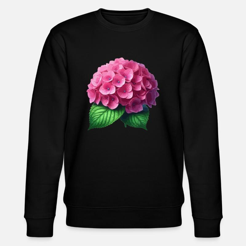 Hydrangea pink - Stanley/Stella CHANGER Unisex Organic Sweatshirt - black