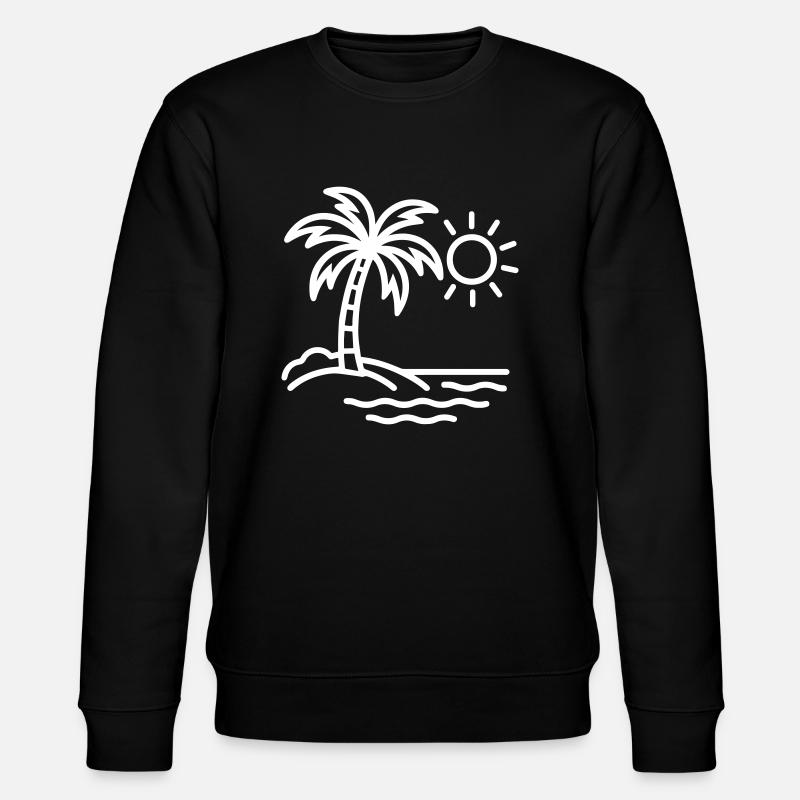 Palm Tree Beach Summer - Stanley/Stella CHANGER Unisex Organic Sweatshirt - black