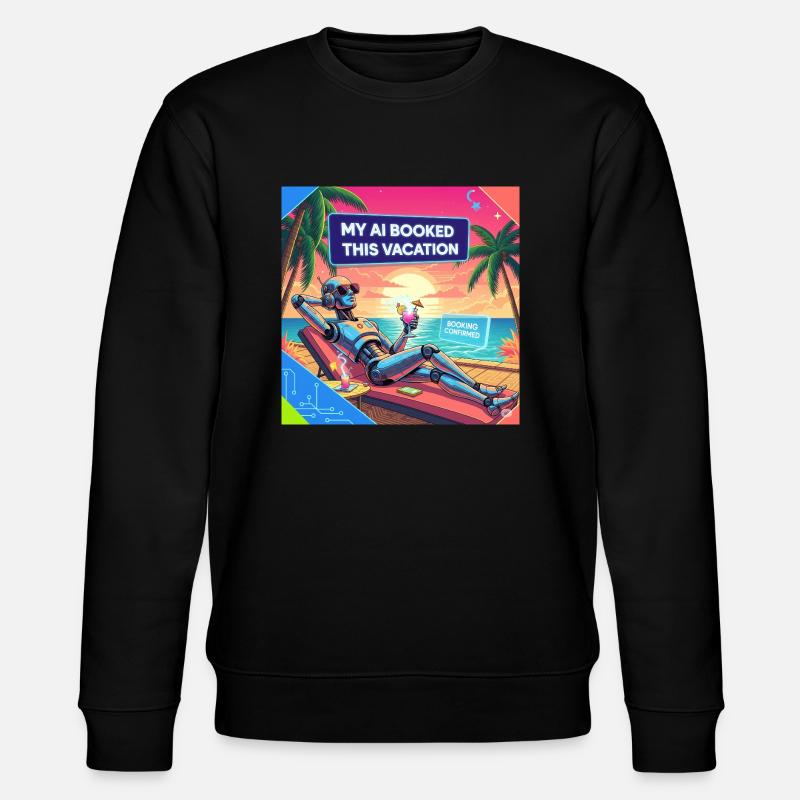 AI Paradise Vacation Robot Tee - Sweat bio CHANGER Stanley/Stella Unisexe - noir