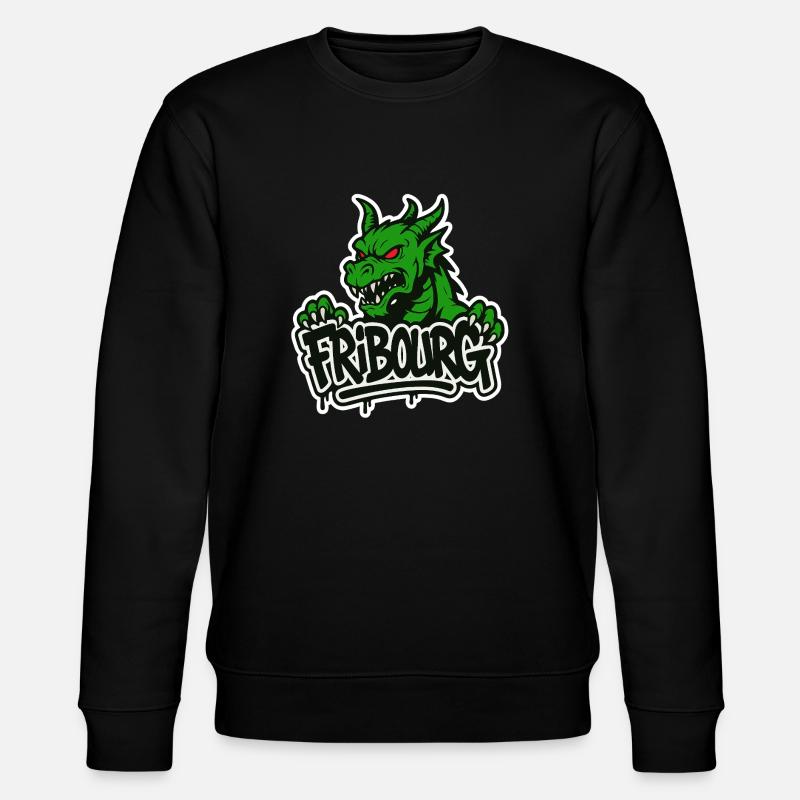 Fribourg Dragon - Stanley/Stella Unisex Bio-Sweatshirt CHANGER  - Schwarz
