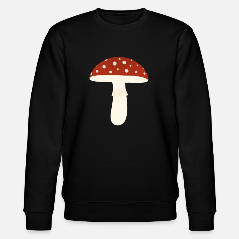 Toadstool Fly Agaric Mushroom - Stanley/Stella CHANGER Unisex Organic Sweatshirt - black