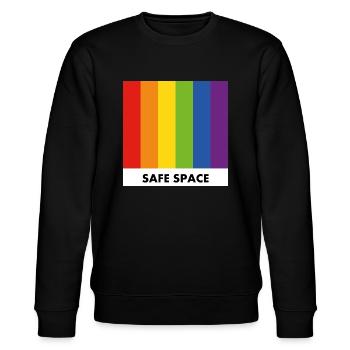 Safe Space Pride Verbündete - Stanley/Stella Unisex Bio-Sweatshirt CHANGER  - Schwarz - Vorne - Nik (191cm) & Marisol (170cm)