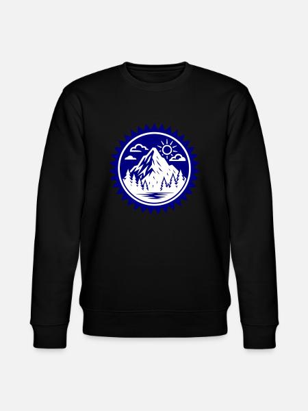 Mountains Nature Logo - Stanley/Stella CHANGER Unisex Organic Sweatshirt - black