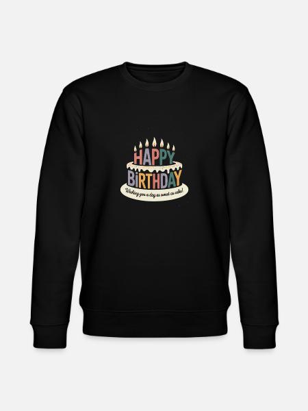 Tillykke med fødselsdagen - Cool Vintage Cartoon Logo - Stanley/Stella økologisk unisex-sweatshirt CHANGER - sort