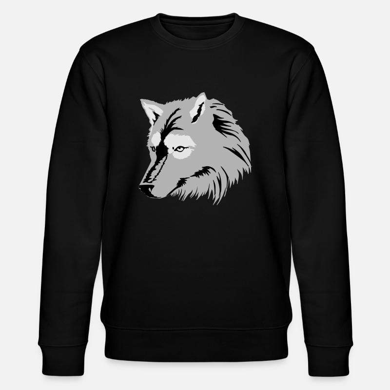 Wolf (3c) - Stanley/Stella Unisex Bio-Sweatshirt CHANGER  - Schwarz