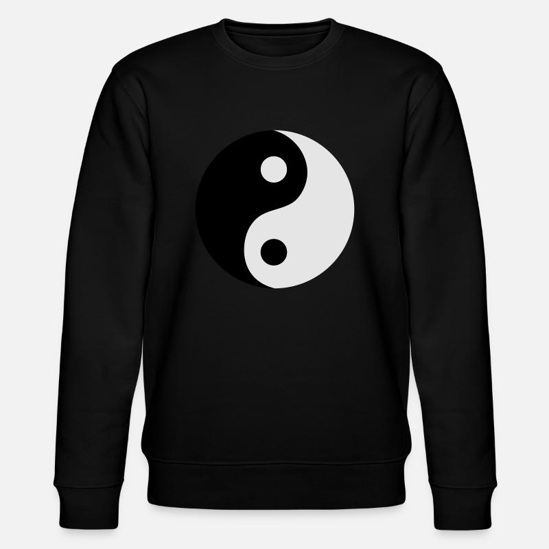 Ying und Yang - Stanley/Stella Unisex Bio-Sweatshirt CHANGER  - Schwarz