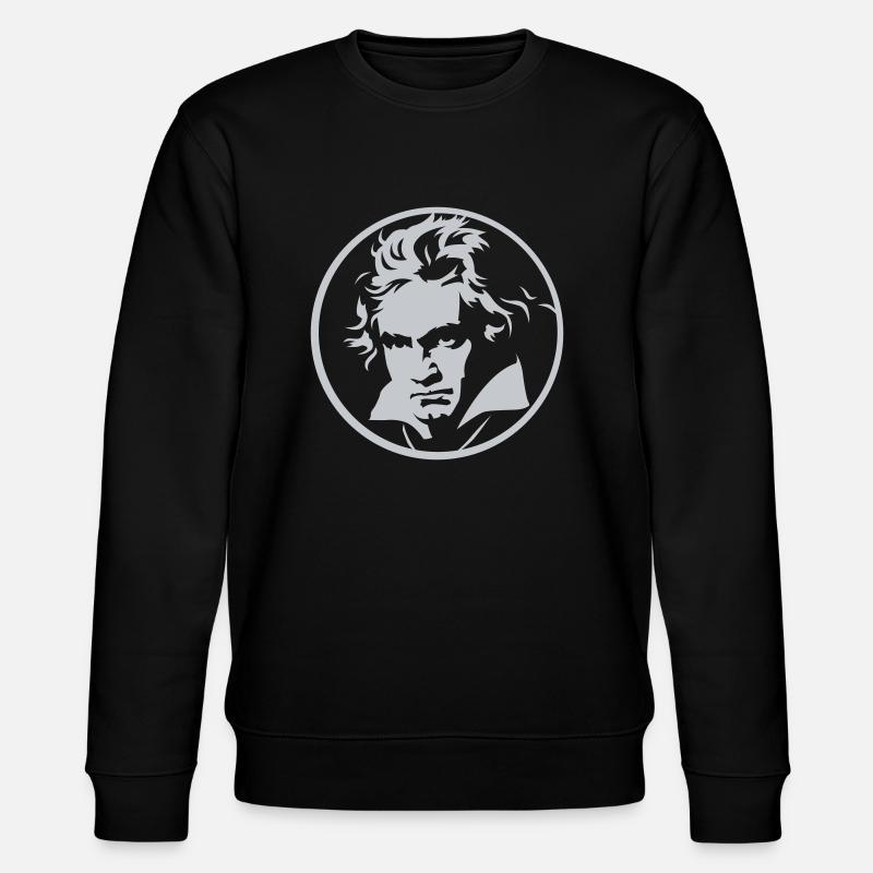 Roll over Beethoven (negative) - Stanley/Stella CHANGER Unisex Organic Sweatshirt - black