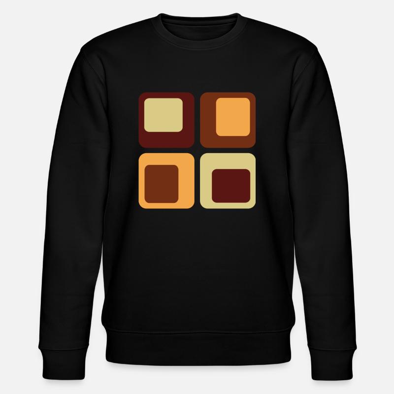 70er quadrate II muster - Stanley/Stella Unisex Bio-Sweatshirt CHANGER  - Schwarz