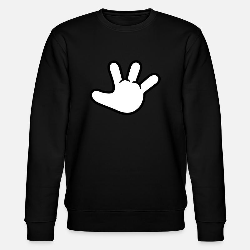 stop hand (2c) - Stanley/Stella Unisex Bio-Sweatshirt CHANGER  - Schwarz