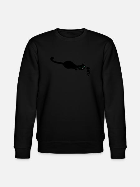 Cat retro uh mouse retro - Stanley/Stella CHANGER Unisex Organic Sweatshirt - black