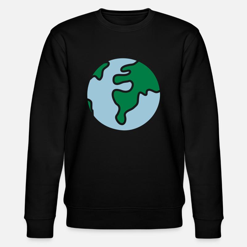 Globus - Welt - Stanley/Stella Unisex Bio-Sweatshirt CHANGER  - Schwarz