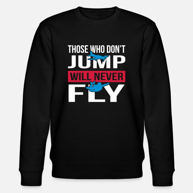 Will Never Fly Skydive - Stanley/Stella Unisex Bio-Sweatshirt CHANGER  - Schwarz