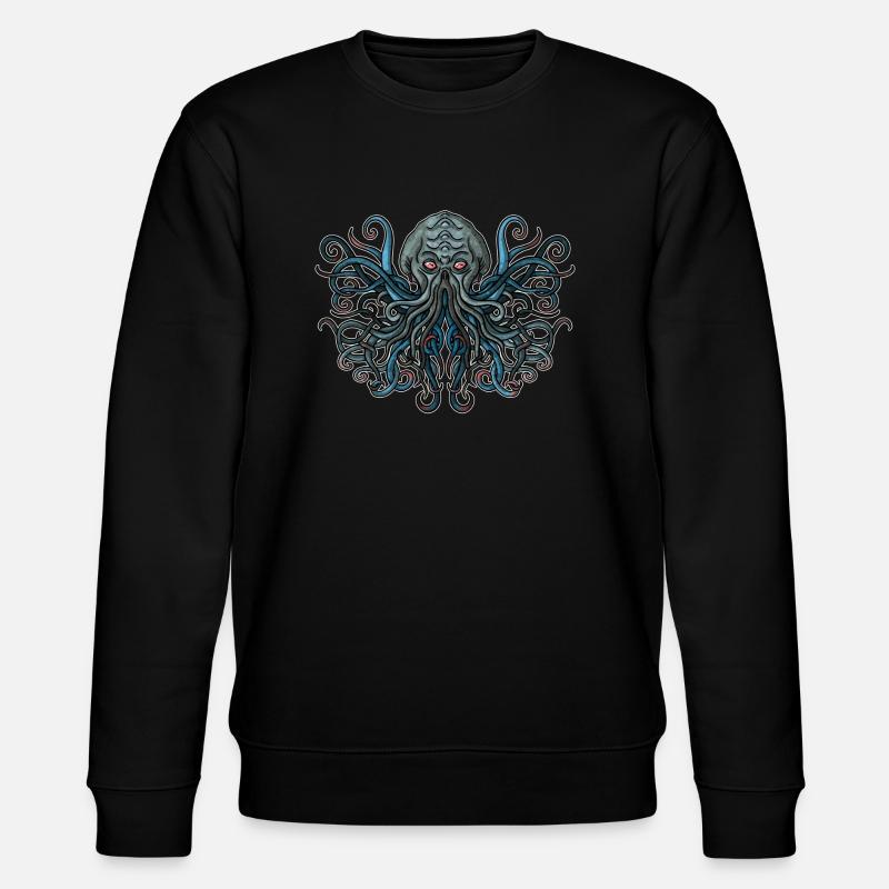 Cthulhu-Head - Stanley/Stella Unisex Bio-Sweatshirt CHANGER  - Schwarz