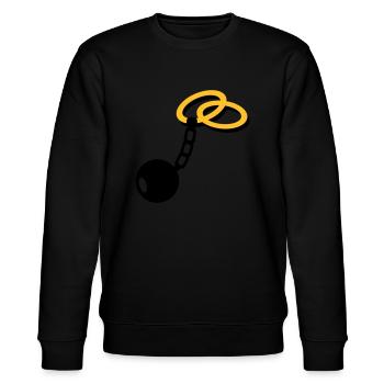Hochzeit Ringe - Stanley/Stella Unisex Bio-Sweatshirt CHANGER  - Schwarz - Vorne - Nik (191cm) & Marisol (170cm)