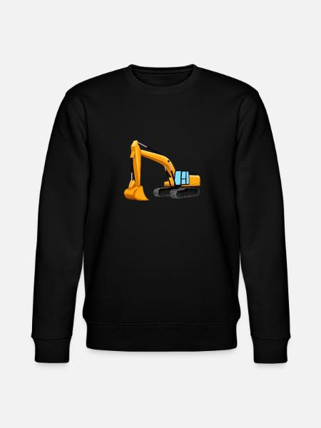 Gelber Bagger - Stanley/Stella Unisex Bio-Sweatshirt CHANGER - Schwarz