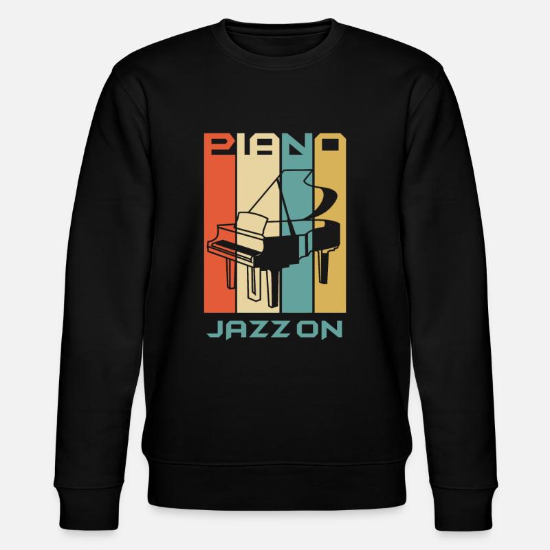 Piano Jazz - Stanley/Stella Unisex Bio-Sweatshirt CHANGER  - Schwarz