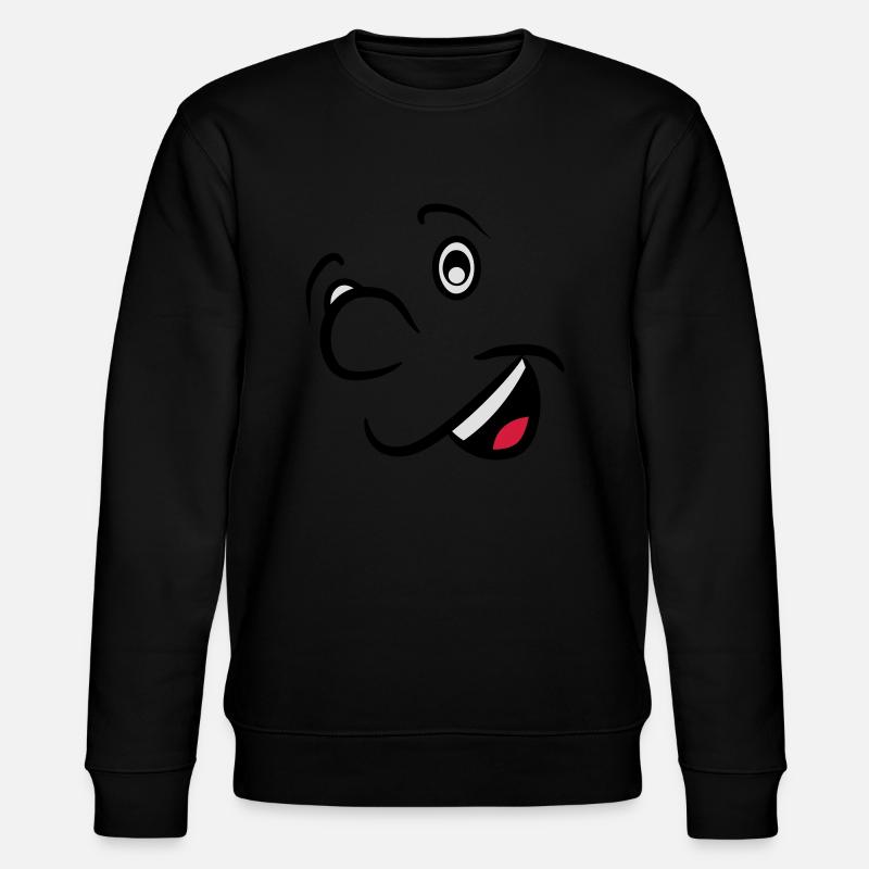 gesicht lustig - Stanley/Stella Unisex Bio-Sweatshirt CHANGER  - Schwarz
