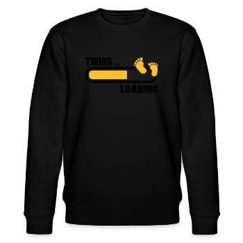 Twins - Stanley/Stella CHANGER Unisex Organic Sweatshirt - black - Front - Nik (191cm) & Marisol (170cm)