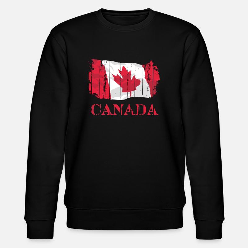 Canada Flag - Stanley/Stella Unisex Bio-Sweatshirt CHANGER  - Schwarz