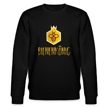 Bienenkönig Imker imkern Bienenzüchter Honigbiene - Stanley/Stella Unisex Bio-Sweatshirt CHANGER  - Schwarz - Vorne - Nik (191cm) & Marisol (170cm)