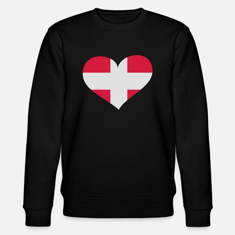 Dänemark Herz; Heart Denmark - Sweat bio CHANGER Stanley/Stella Unisexe - noir