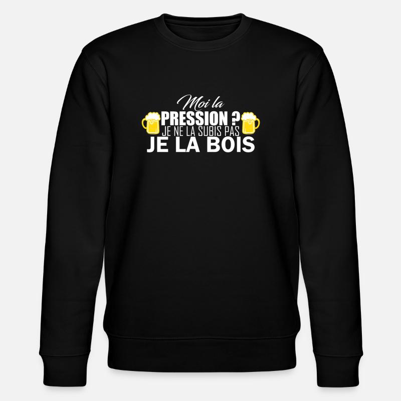 moi la pression - Stanley/Stella CHANGER Unisex Organic Sweatshirt - black